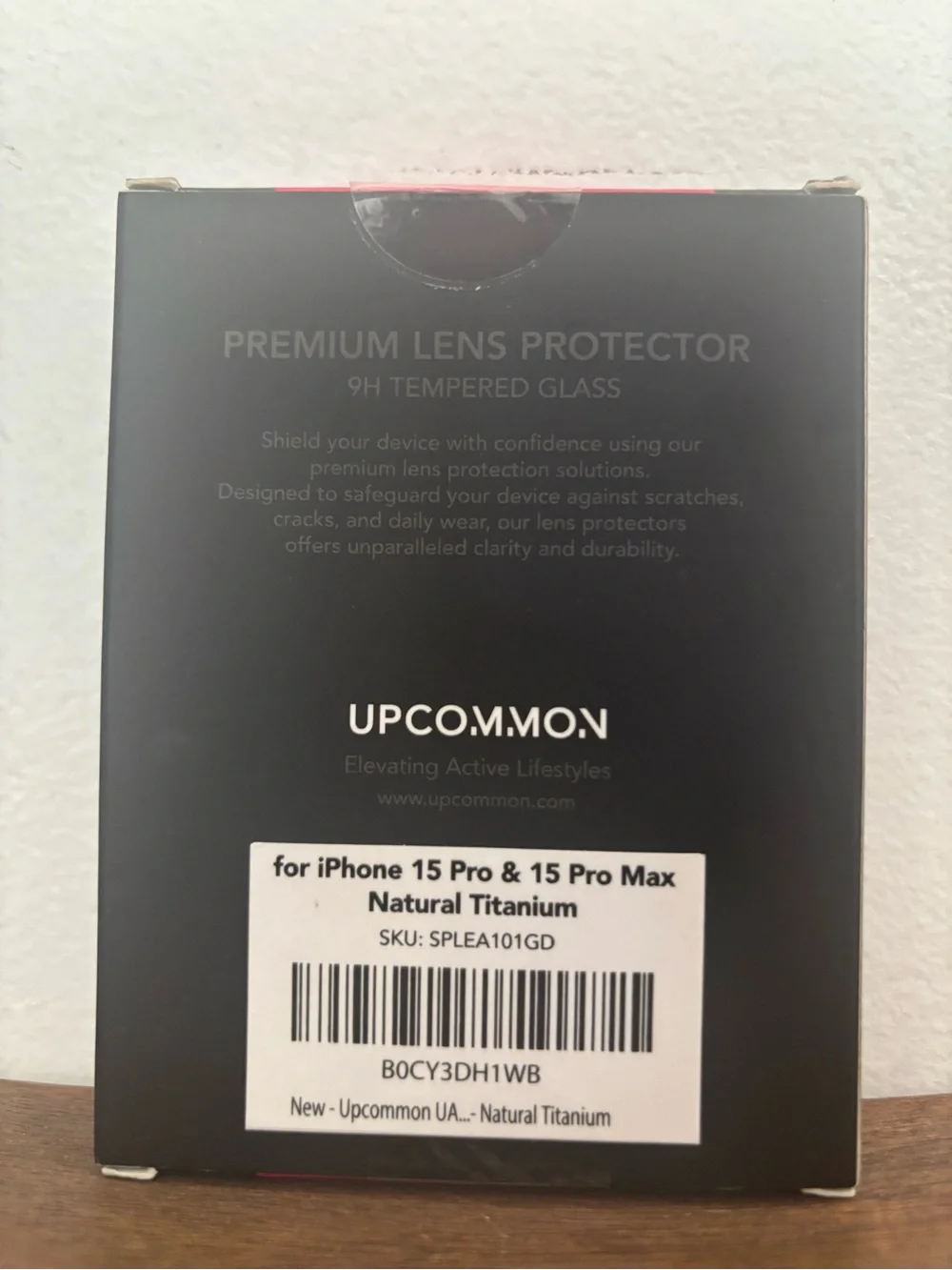 (UC) Uarmor Glass HD Clear Lens Protector - Black